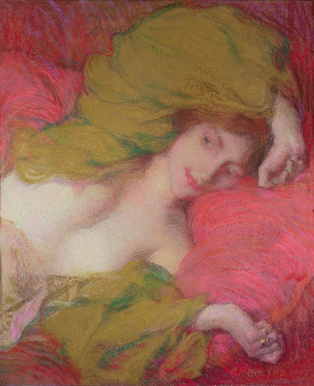 Farniente (pasztell papíron) alkotó: Edmond François Aman Jean
