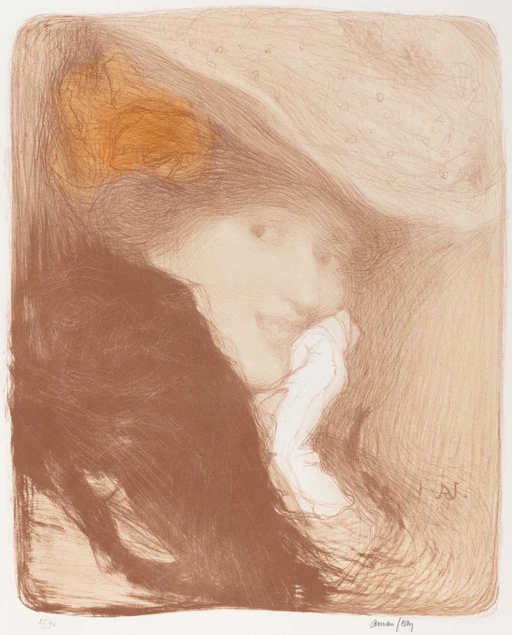 La Rieuse: Madame Albert Besnard, 1897. alkotó: Edmond François Aman Jean