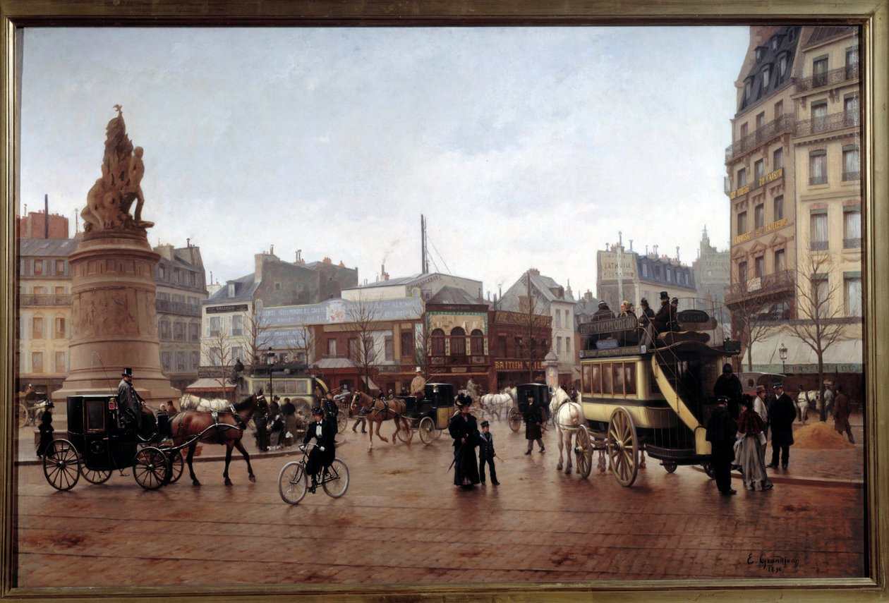 A Place Clichy képe 1896-ban Edmond Grandjean (1844-1908) festménye 1896 V. 0,85x1,3 m Párizs, Carnavalet Múzeum alkotó: Edmond Georges Grandjean