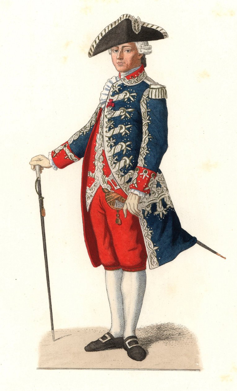 Charles Gravier, Vergennes grófja (1719-1787), egyenruhában, a francia király ajtajának őreinek kapitányaként alkotó: Edmond Lechevallier Chevignard