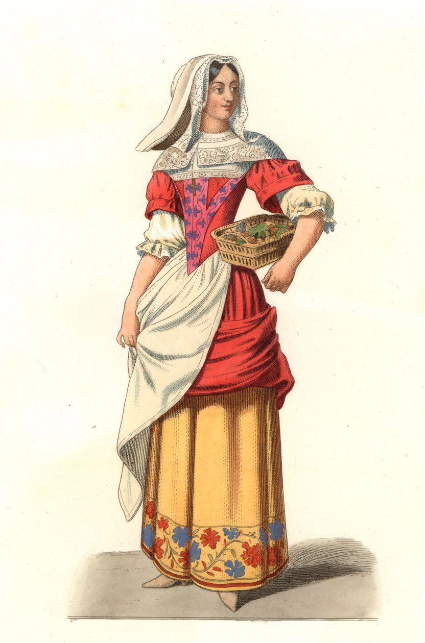 17. századi francia paraszt, Jean Saint Jean metszetéből - Litográfia Edmond Lechevallier-Chevignard (1825-1902) illusztrációjából, a „Costumes historiques des 16th” c. alkotó: Edmond Lechevallier Chevignard