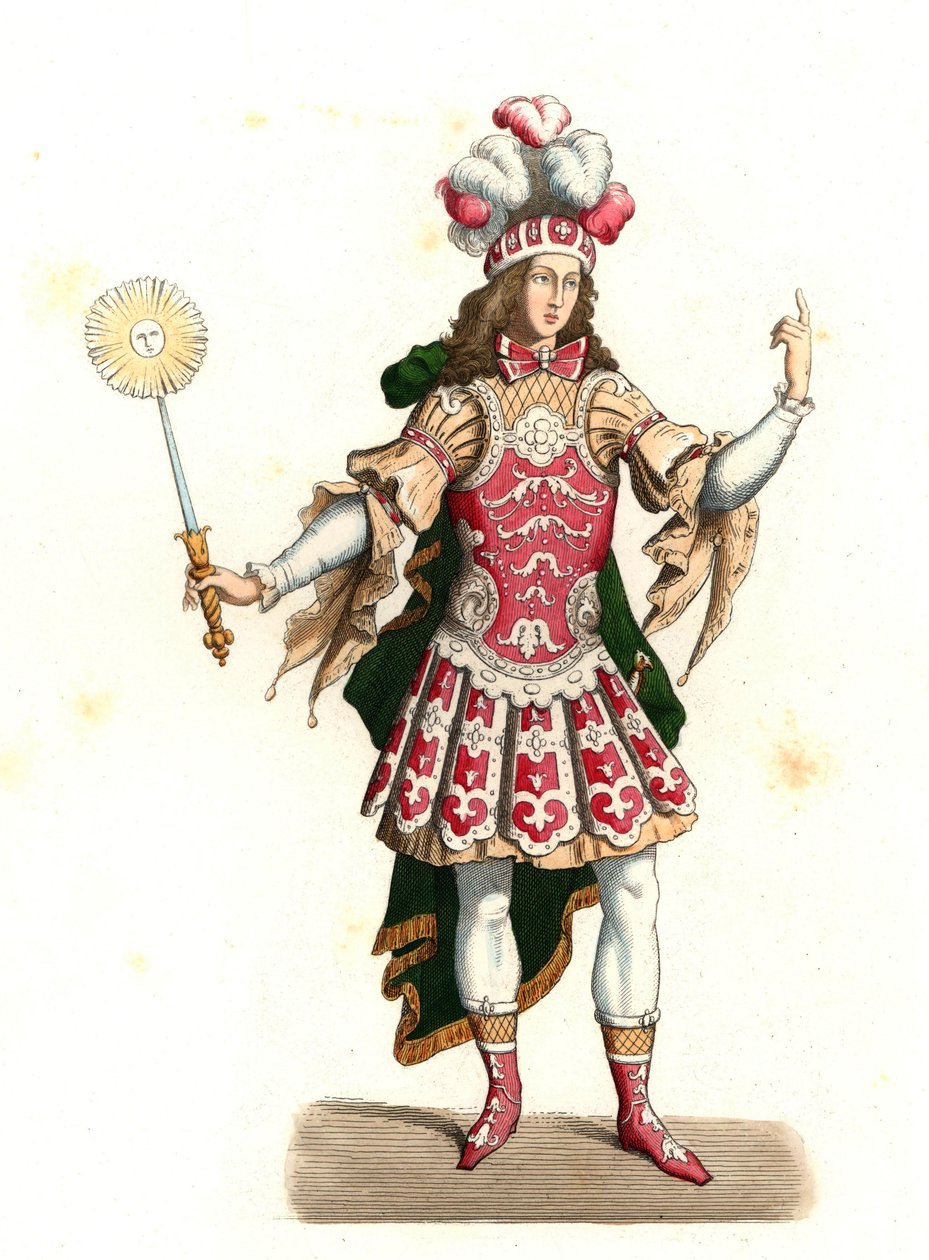 XIV. Lajos francia, a napkirály (1638-1715), táncjelmezben alkotó: Edmond Lechevallier Chevignard