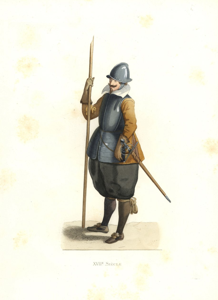 Pikeman, Francia Flandria alkotó: Edmond Lechevallier Chevignard
