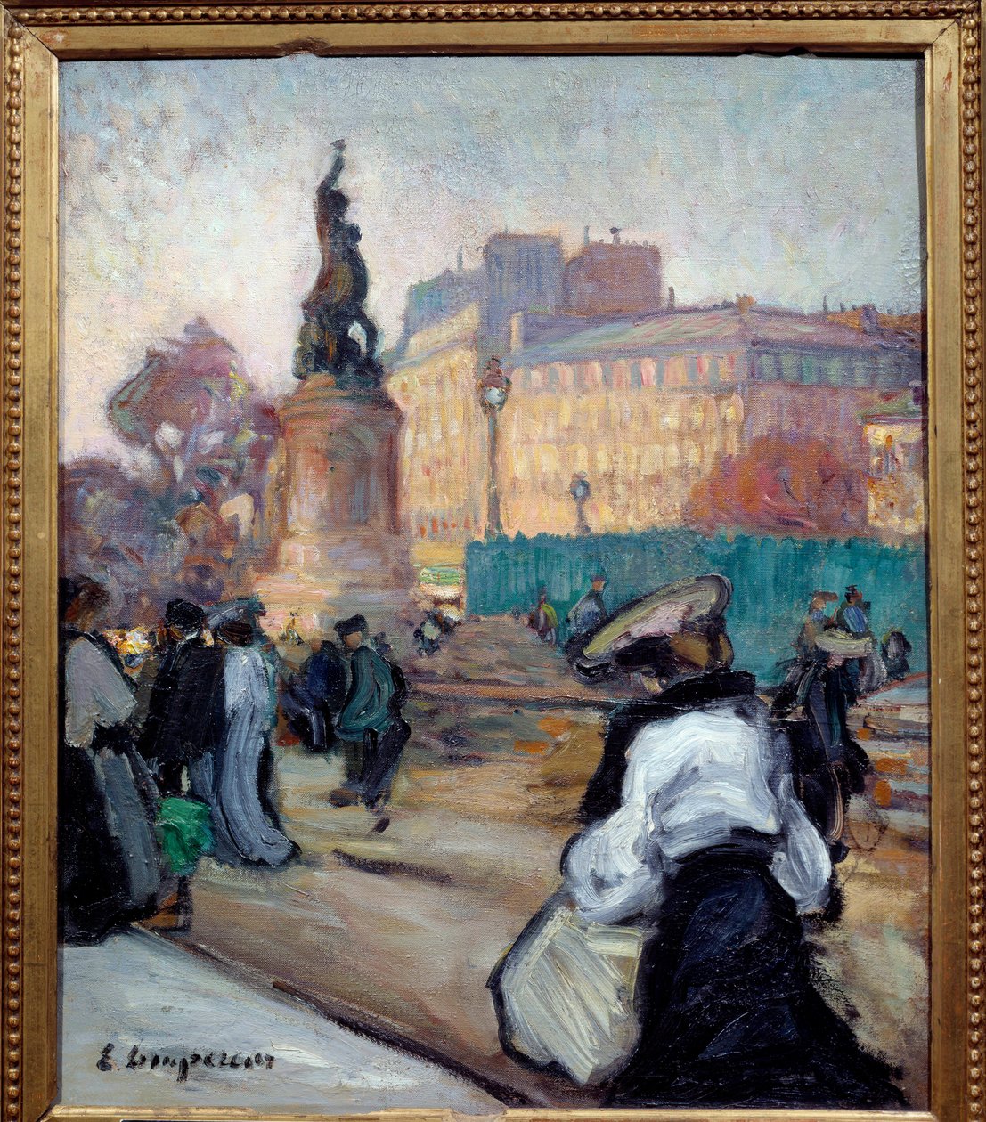 Köztársaság tér. Edmond Lemperor festménye (1876-1909) alkotó: Edmond Lempereur