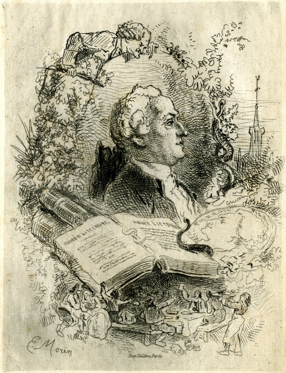 Elie Catherine Freron portréja (1718 -1776) alkotó: Edmond Morin