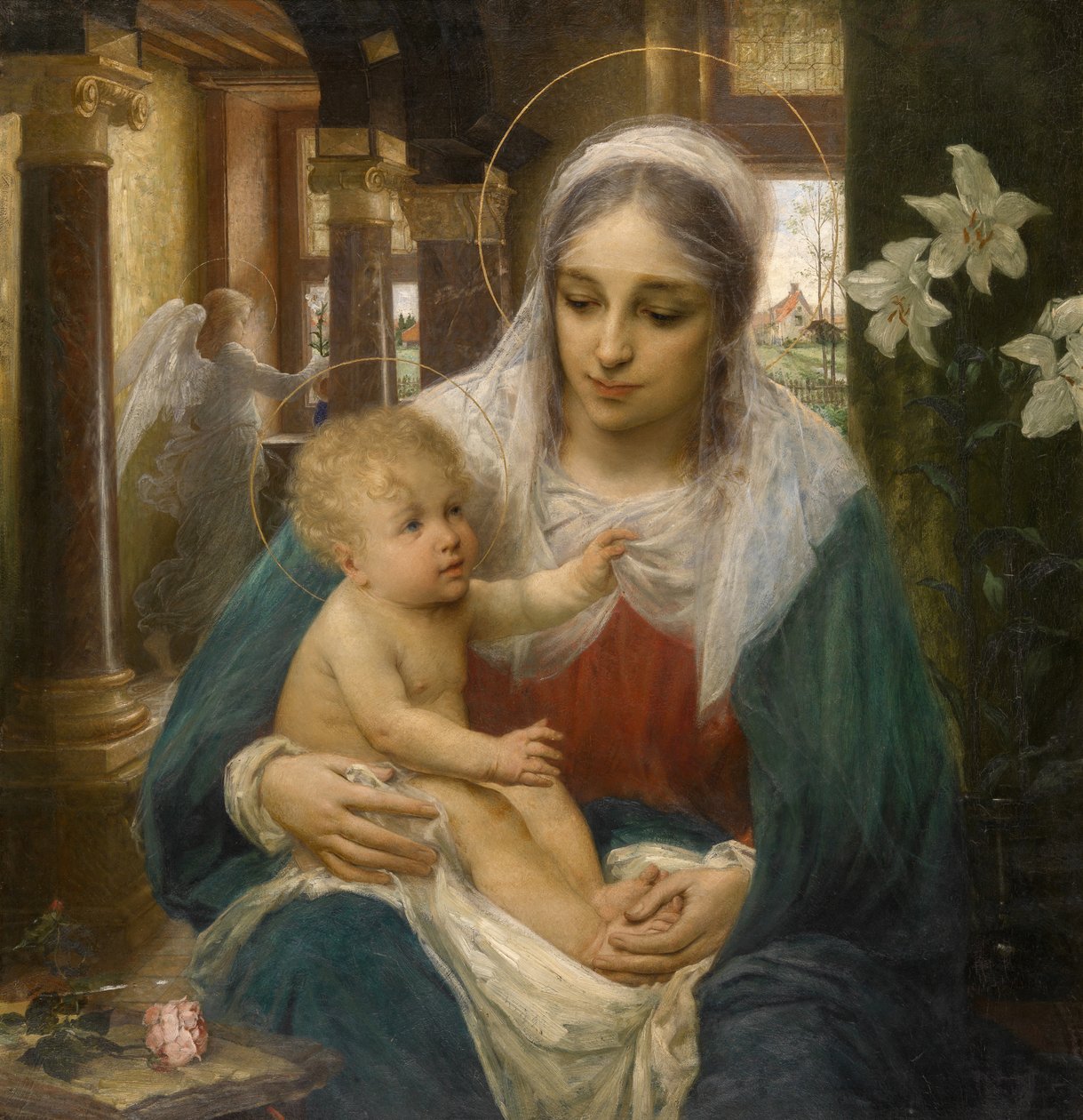 Mater Purissima (olaj a panelen) alkotó: Edmond Theodor van Hove