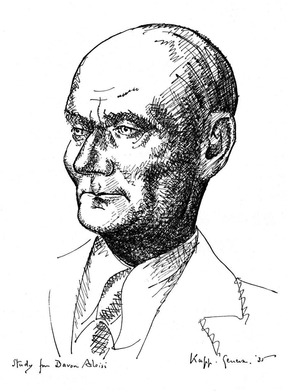 Tanulmány báró Aloisi olasz államférfi számára, 1935 alkotó: Edmond Xavier Kapp