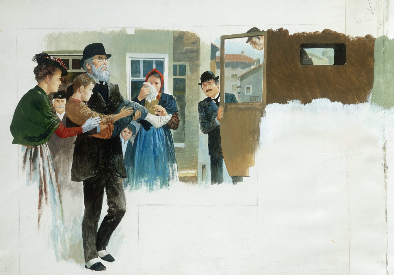 Szerencsétlenség, szívből, Edmondo De Amicis, rajz alkotó: Edmondo de Amicis