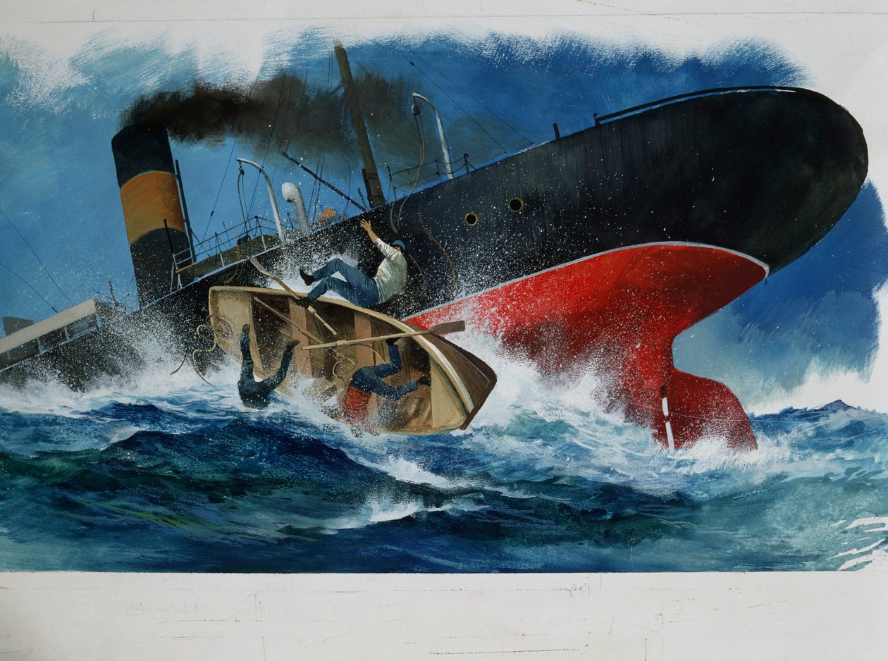 Hajóroncs Edmondo De Amicis (1846-1908) „Szívből”, rajz alkotó: Edmondo de Amicis