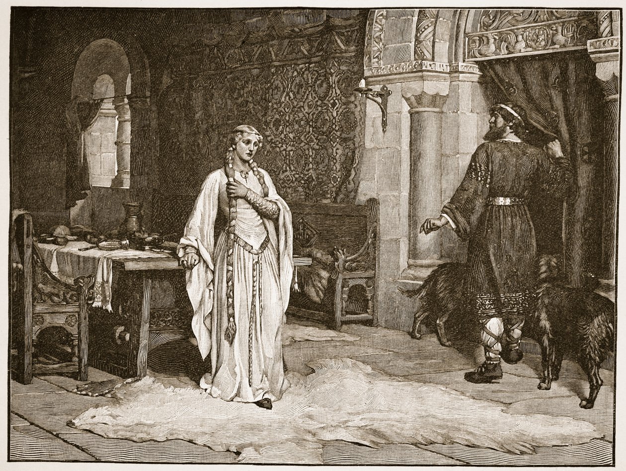 Earl Leofric és Lady Godiva, illusztráció a 