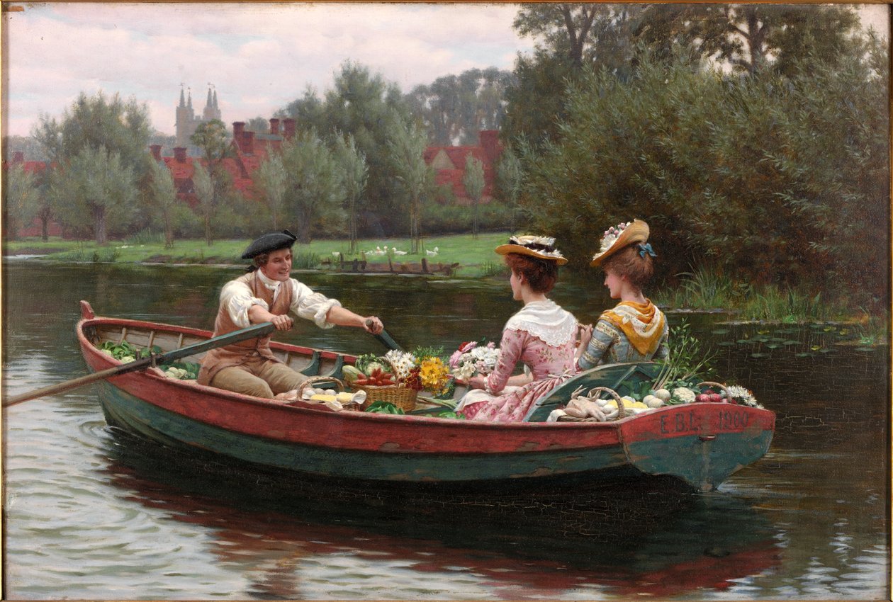 Piac napja, 1900 alkotó: Edmund Blair Leighton