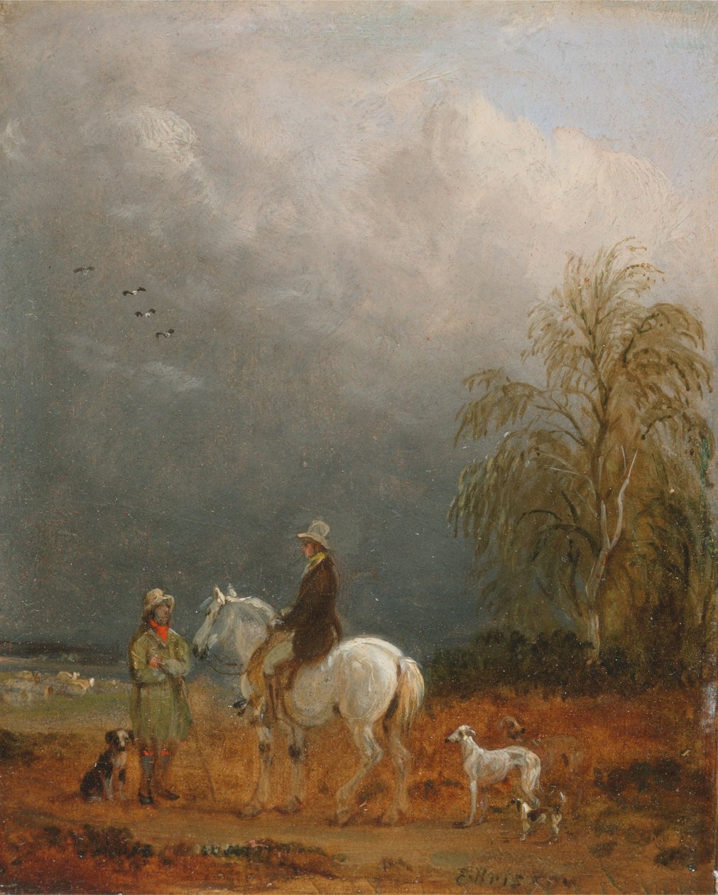 Utazó és pásztor a tájban alkotó: Edmund Bristow