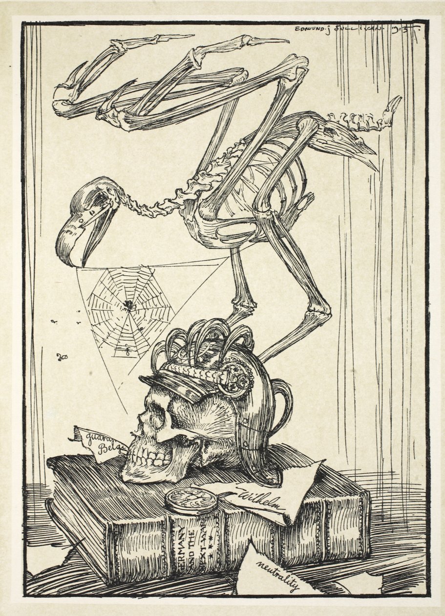 Imperialismus (kihalt), illusztrációja Edmund J. Sullivan A császár füzéréből, pub. 1916 alkotó: Edmund Joseph Sullivan