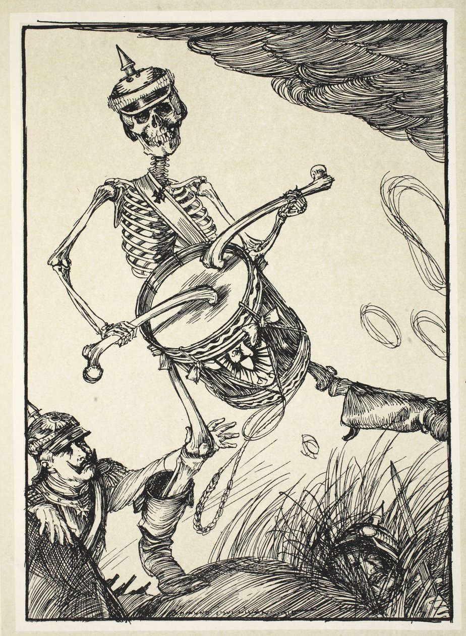 A dicsőség ösvénye, illusztráció a Kaiser koszorújából, Edmund J. Sullivan, pub. 1916 alkotó: Edmund Joseph Sullivan