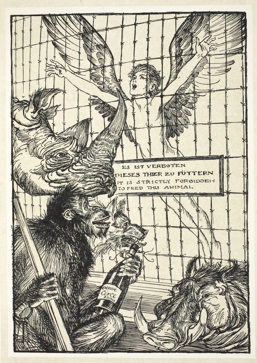 A hadifogoly, illusztráció A császár füzéréből, Edmund J. Sullivan, pub. 1916 alkotó: Edmund Joseph Sullivan