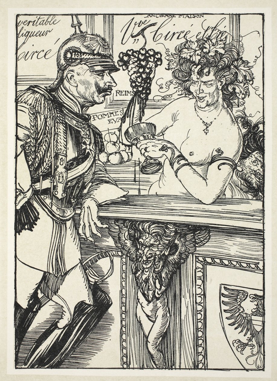 Valóságos Circ likőr, illusztrációja Edmund J. Sullivan The Kaiser