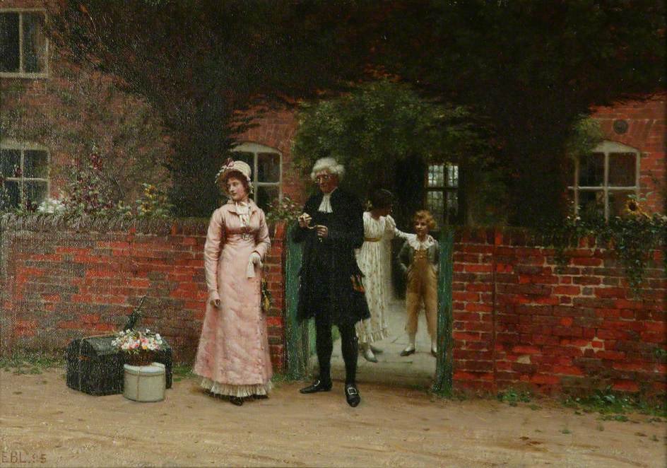 Várakozás az edzőre alkotó: Edmund Leighton