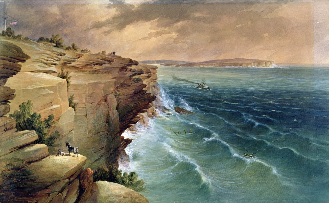 Port Jackson bejárata, 1857 alkotó: Edmund Thomas