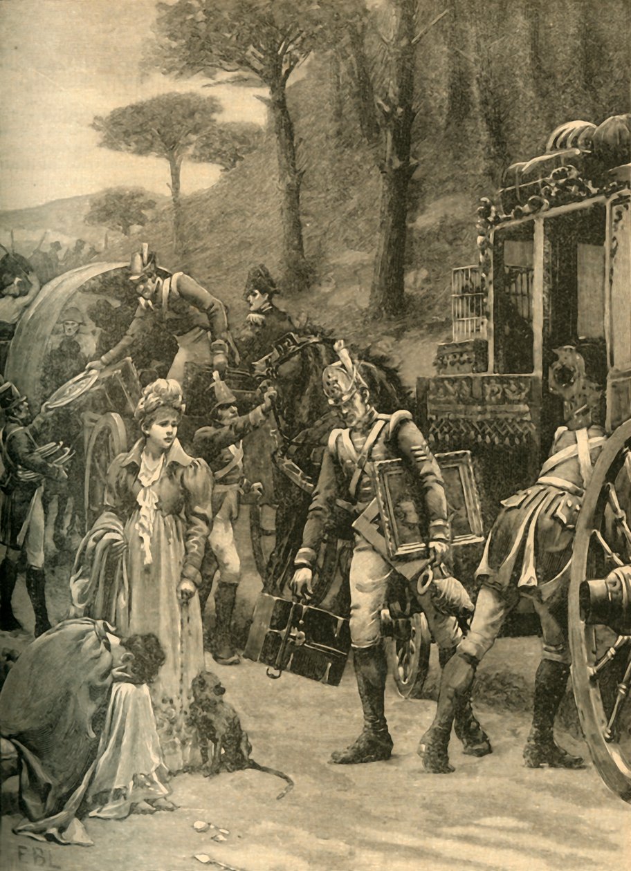 Joseph Bonaparte király repülőútja a spanyolországi Vitoriából, 1813 c1890. alkotó: Edmund Blair Leighton