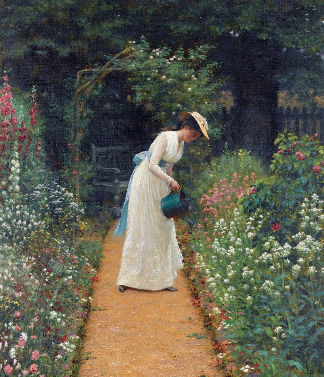 Asszonyom kertje alkotó: Edmund Blair Leighton
