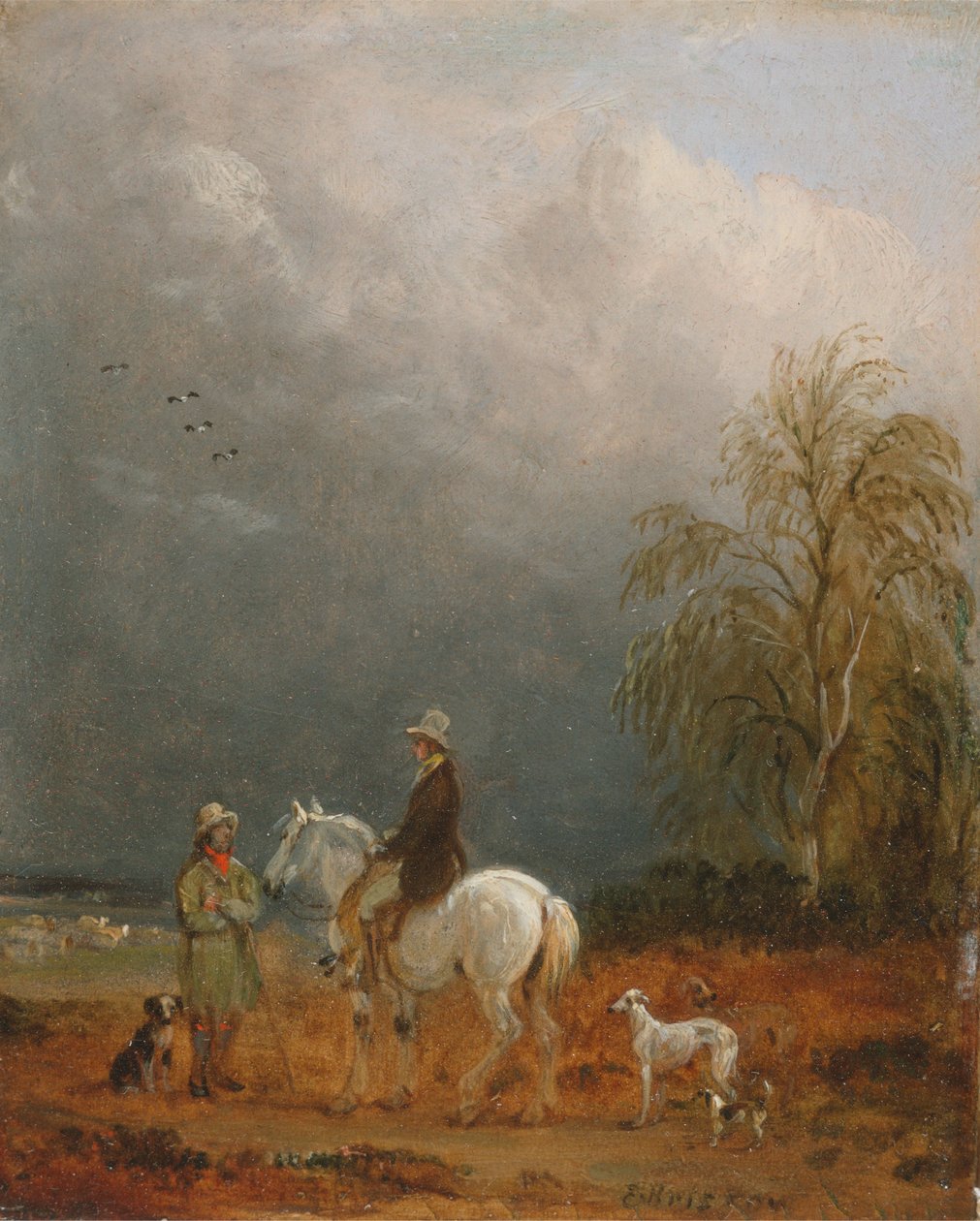 Utazó és pásztor a tájon alkotó: Edmund Bristow