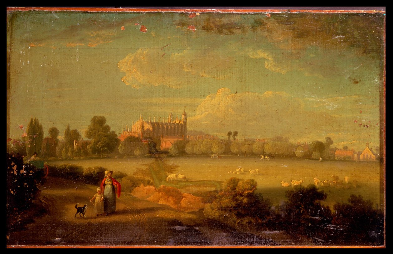 Eton képe a játékterekről, 1822 alkotó: Edmund Bristow