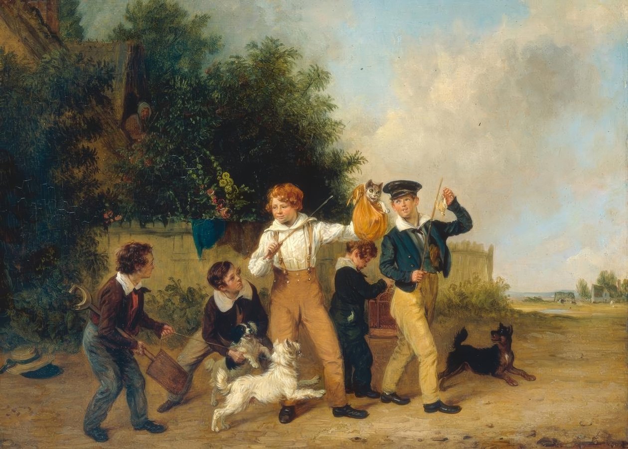 Fiúk házi kedvenceikkel alkotó: Edmund Bristow