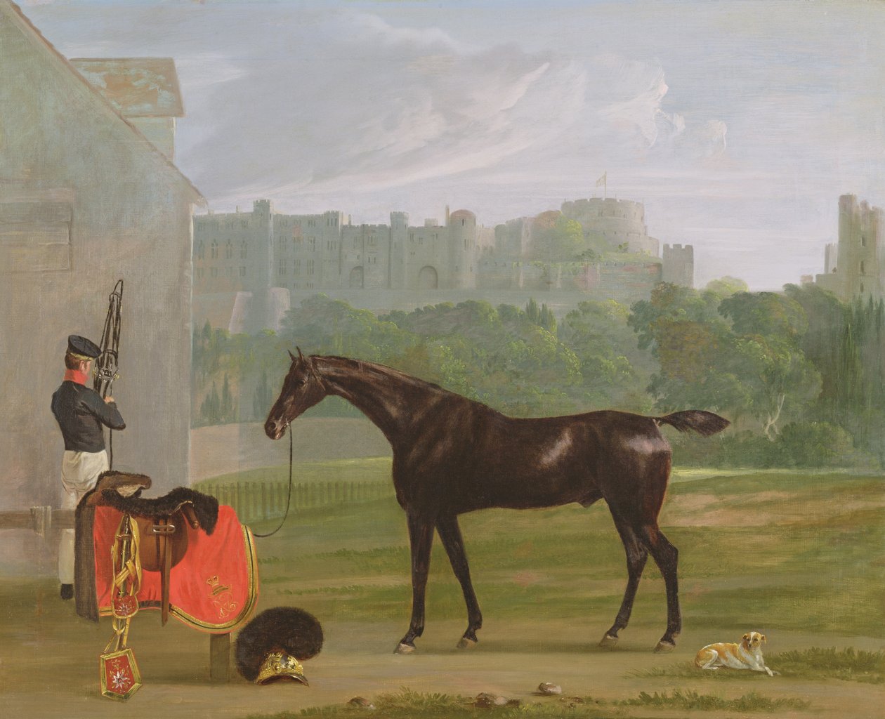A windsori őrház előtt alkotó: Edmund Bristow