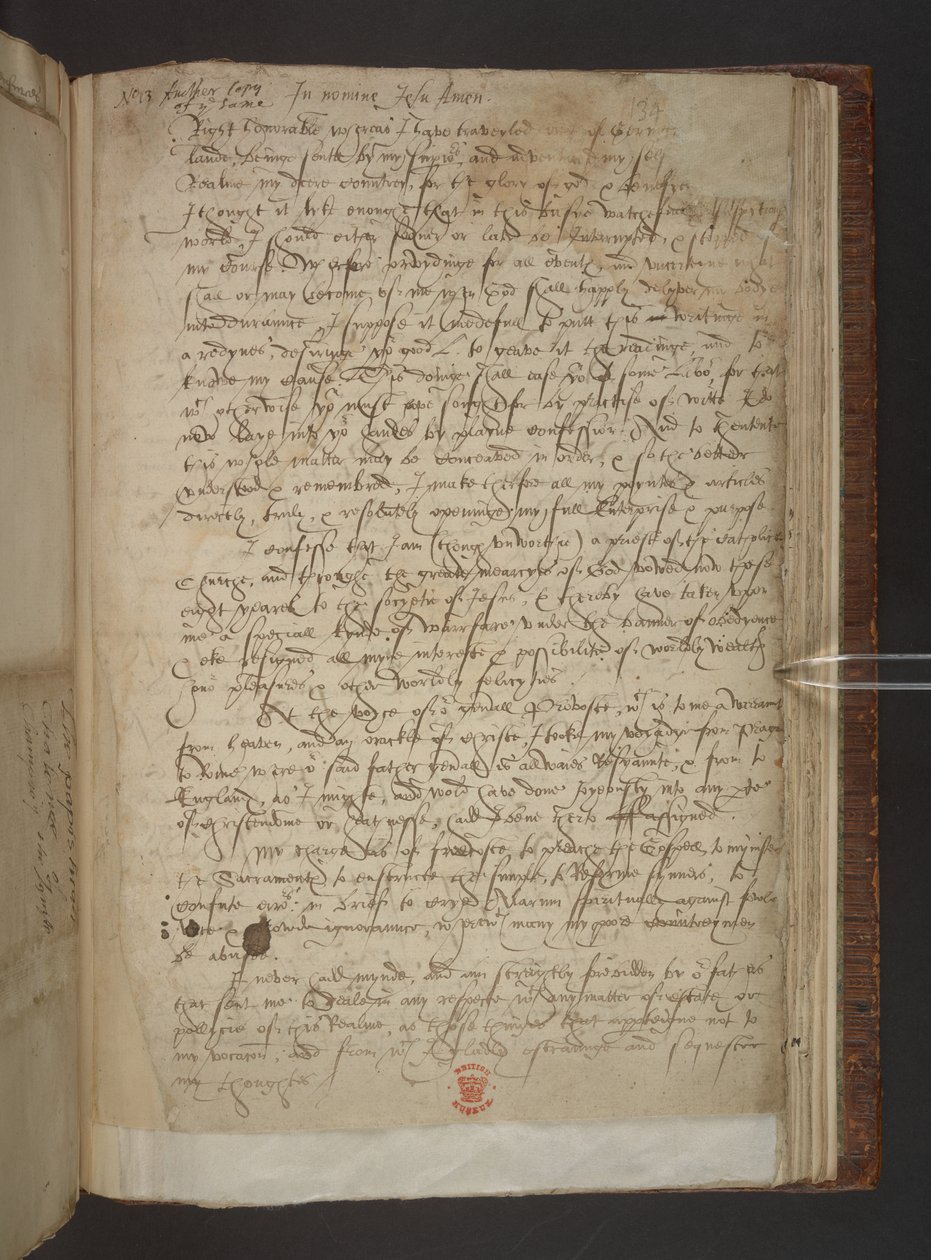 Edmund Campion, To the Privy Council, Harley MS 422, 134r-135r fols. alkotó: Edmund Campion