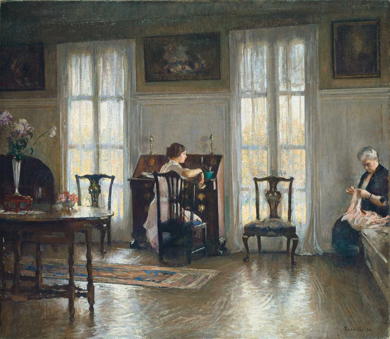 Anya és Mária, 1922. alkotó: Edmund Charles Tarbell