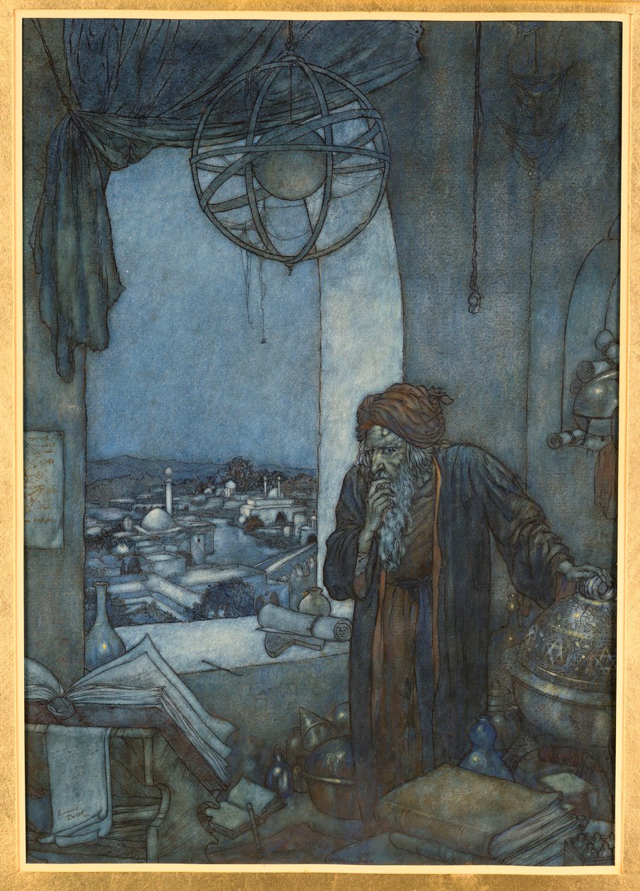 Egy müezzin a sötétség tornyából alkotó: Edmund Dulac