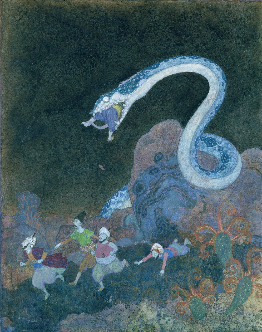 Szerb mese: A kígyó epizódja (akvarell, papír) alkotó: Edmund Dulac