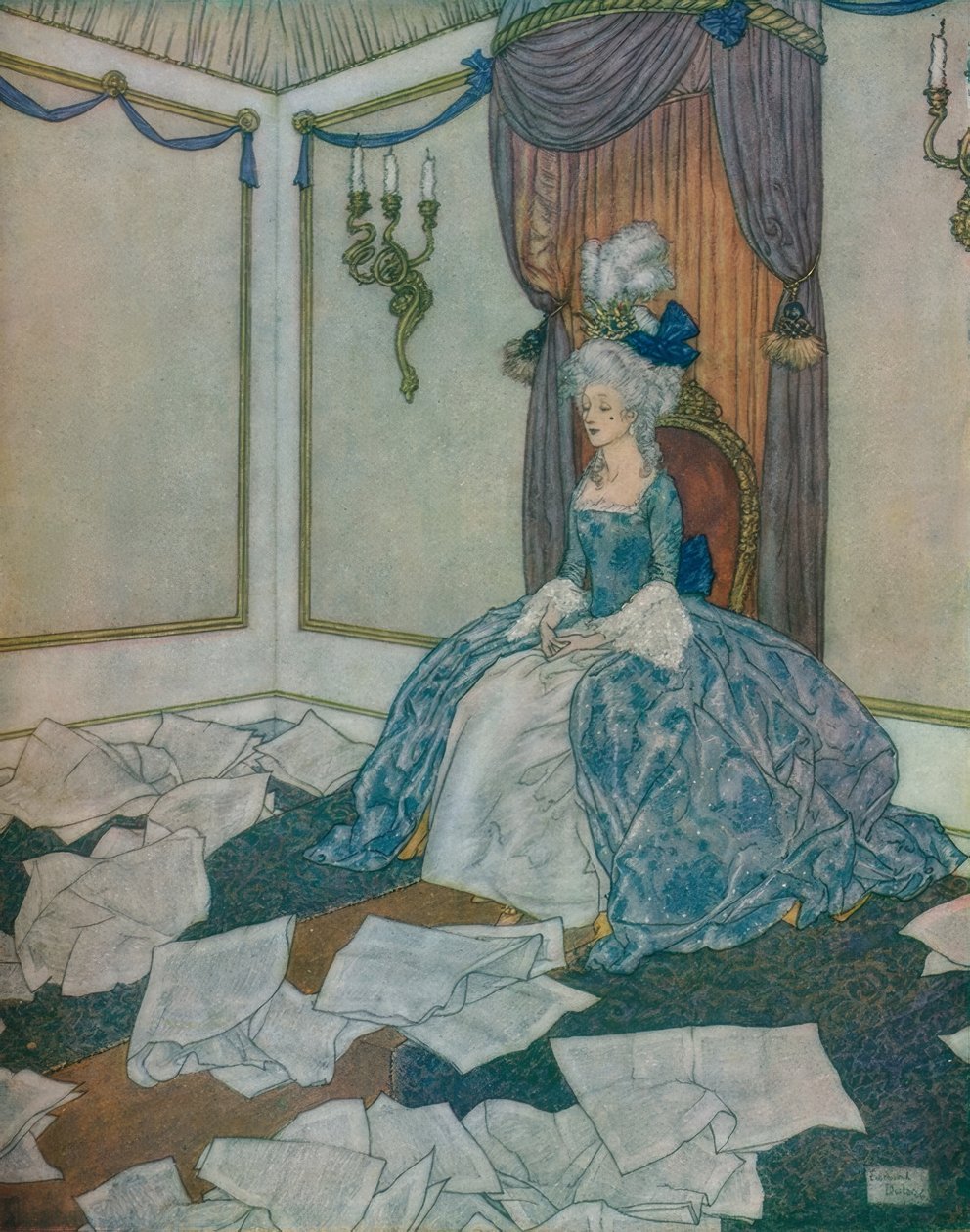 A világ összes újságját elolvasta, és mégis elfelejtette őket, ilyen az intelligenciája. alkotó: Edmund Dulac