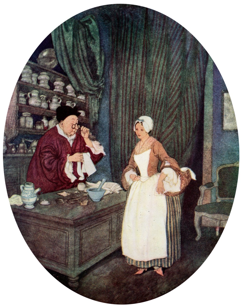 „Soha nem láttam ilyen kicsire varrni”, 1900-1950 alkotó: Edmund Dulac