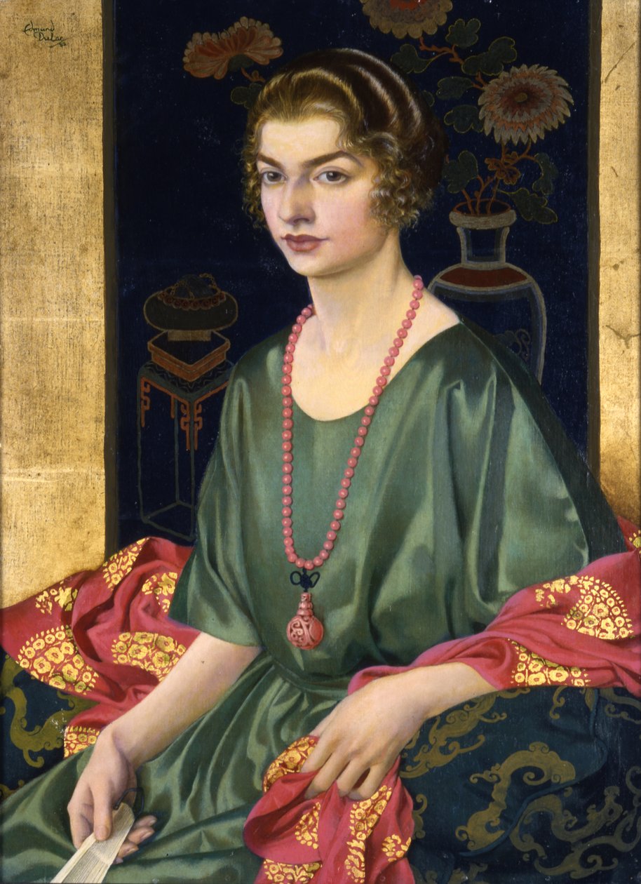 Elizabeth Allhusen portréja (olaj, vászon, panel) alkotó: Edmund Dulac