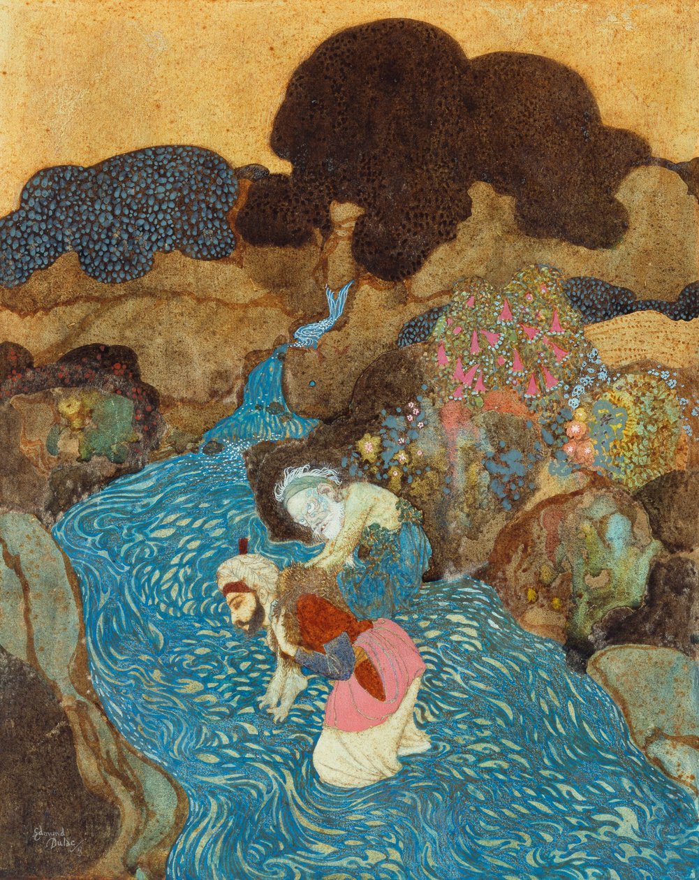 Szindbád a tengerész és a tenger öregje alkotó: Edmund Dulac