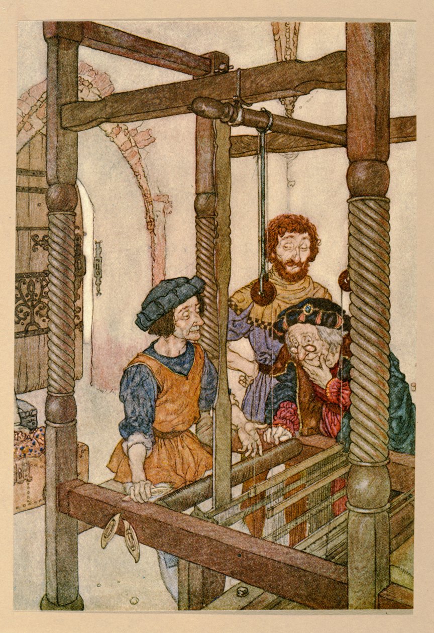 A szövők, a "Császár új ruhái" című filmből alkotó: Edmund Dulac