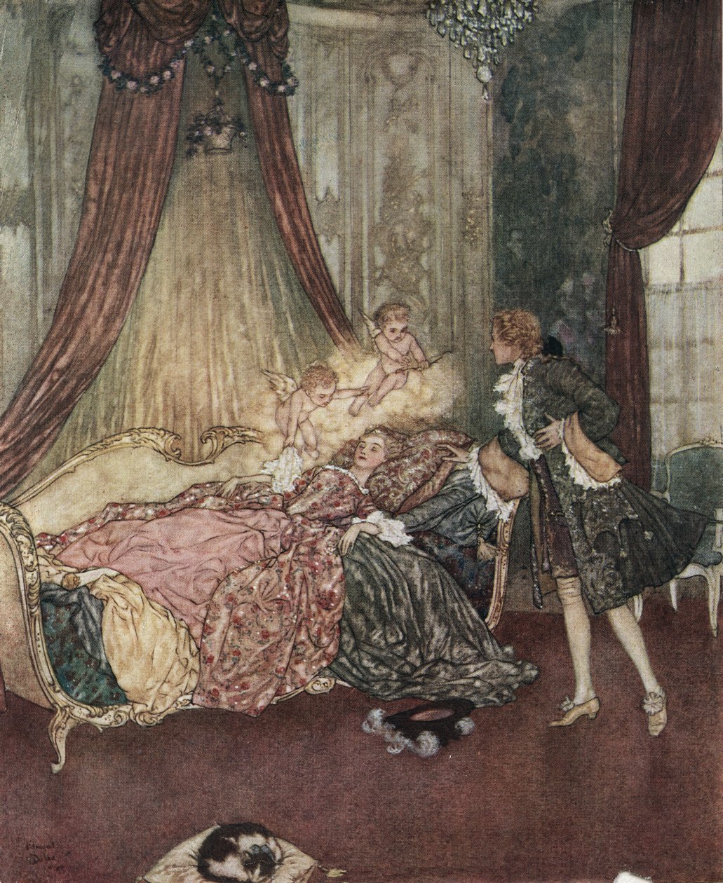 Az alvó szépség: 1910 körül (litográfia). alkotó: Edmund Dulac