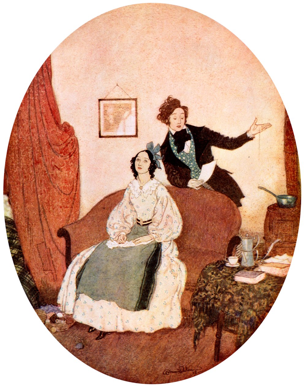 "Tis Lisette, akit imádok, és egyre több okkal", 1900-1950 alkotó: Edmund Dulac