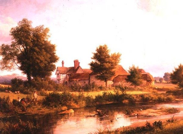 Kilátás az Unstead-házra, Bramley közelében alkotó: Edmund Gill