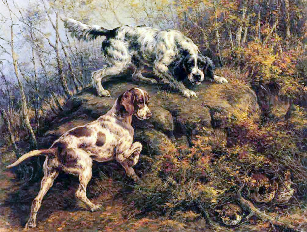 Mutató, szetter és nyírfajd alkotó: Edmund Henry Osthaus