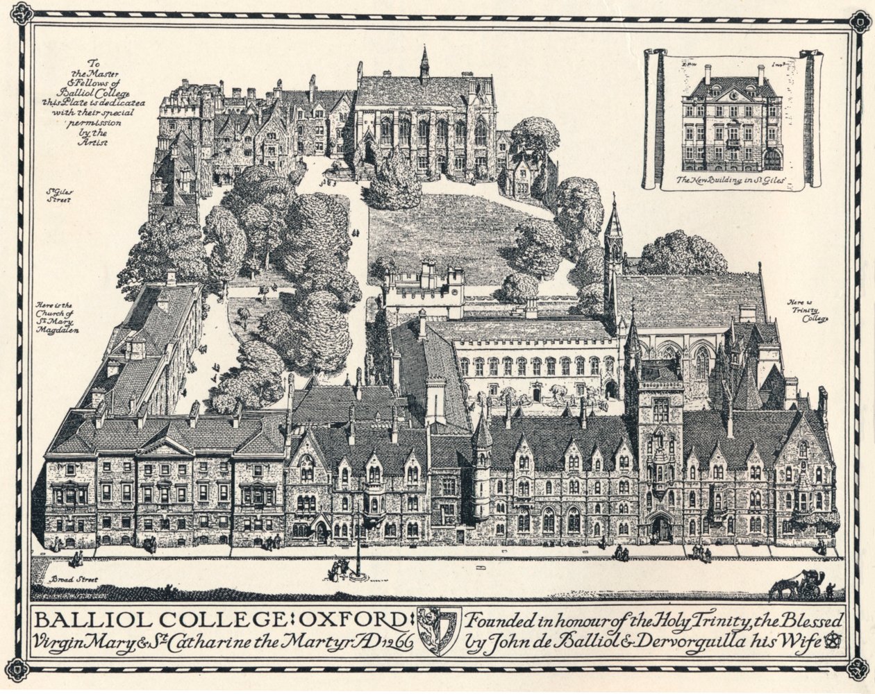 Balliol College, Oxford, 1905 alkotó: Edmund Hort New