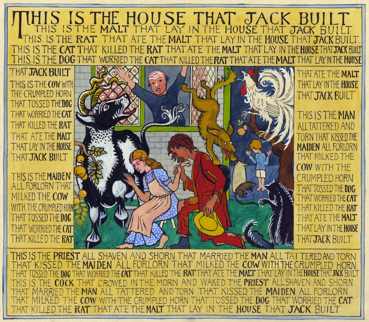 A ház, amit Jack épített, 1935 körül (gouache papíron) alkotó: Edmund Hunter
