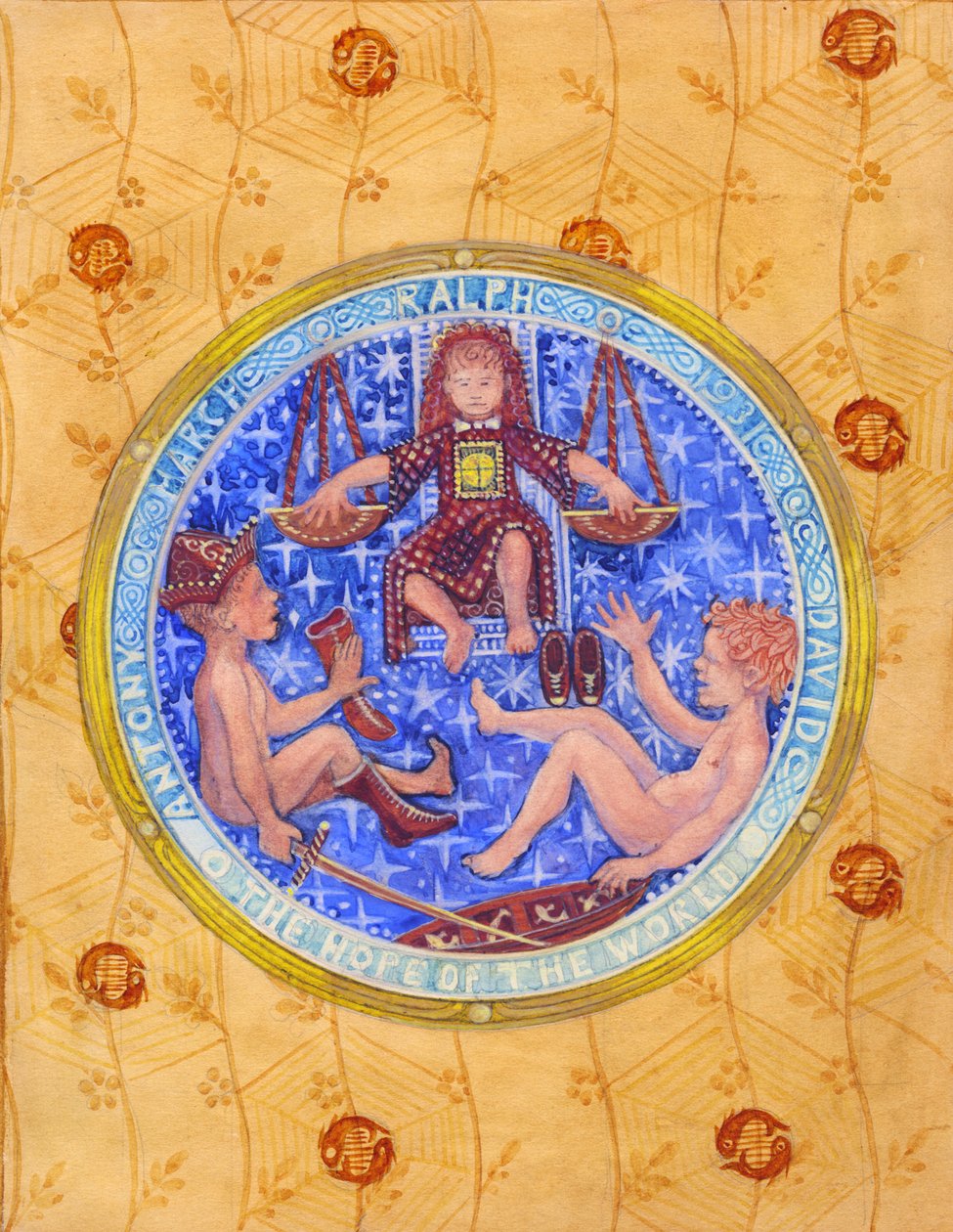 Három király: Ralph, David és Anthony, dátum nélküli (guache papíron) alkotó: Edmund Hunter