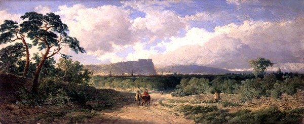 Kilátás Nottinghamre (olaj a fedélzeten) alkotó: Edmund John Niemann