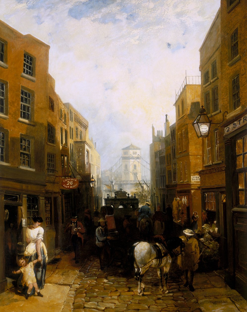 „Buckingham Street, Strand”, 1854 alkotó: Edmund John Niemann