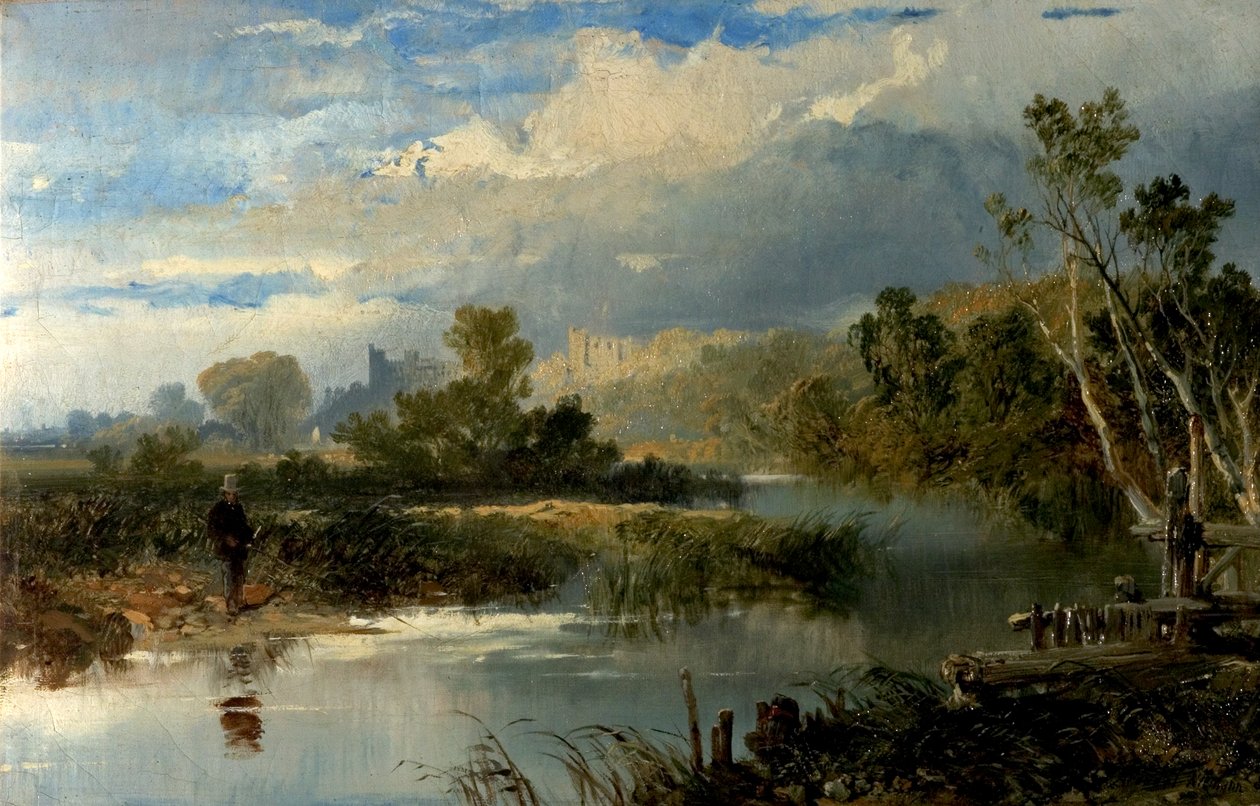 Kilátás a Richmond Hallra, Yorkshire alkotó: Edmund John Niemann