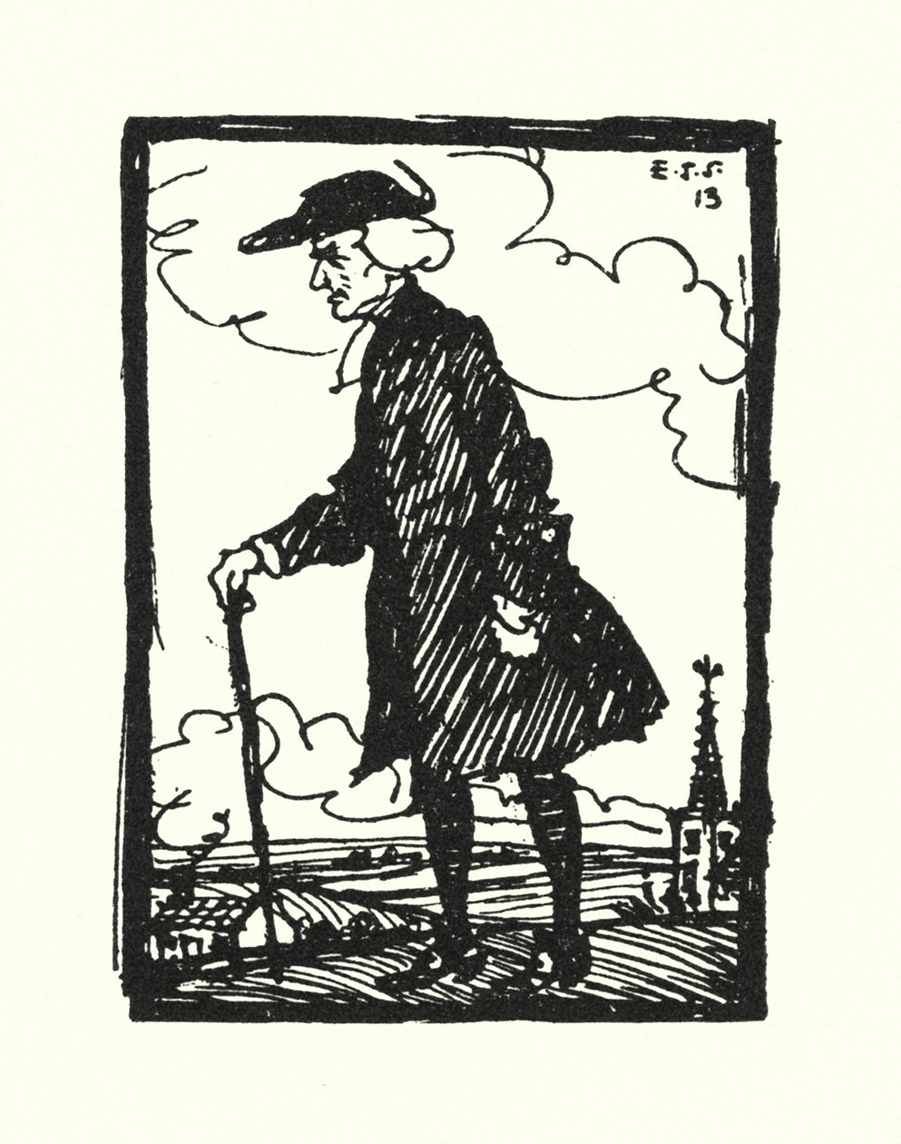 Illusztráció: Oliver Goldsmith Wakefield helytartójához (színes litó) alkotó: Edmund Joseph Sullivan