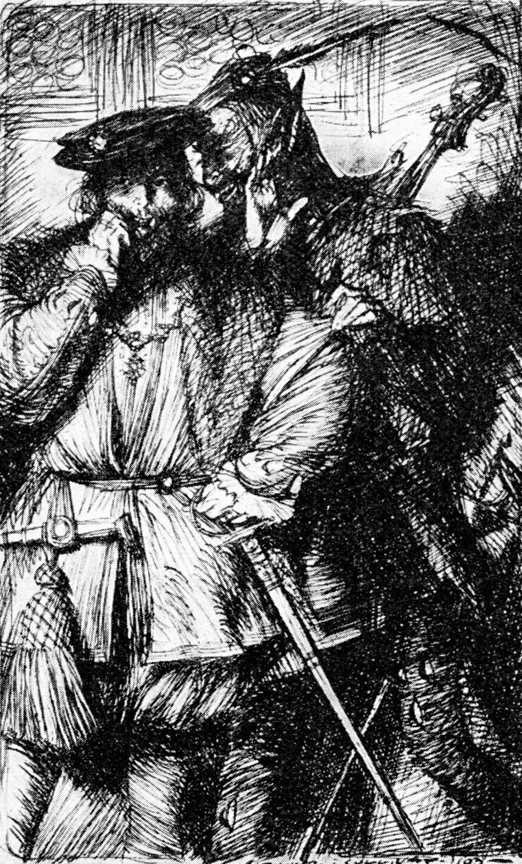 Mefisztó és Faust, 1923. alkotó: Edmund Joseph Sullivan