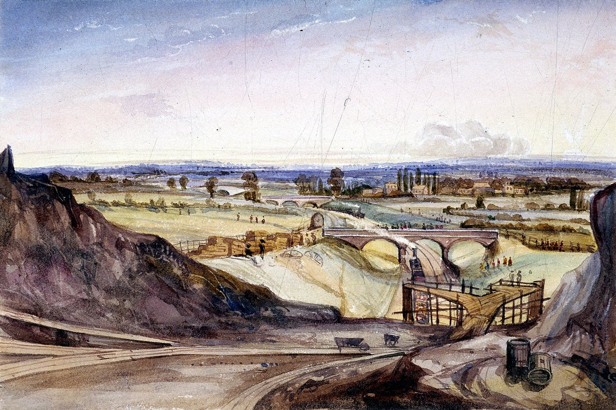 Hampstead általános képe, London, 1837 alkotó: Edmund Marks